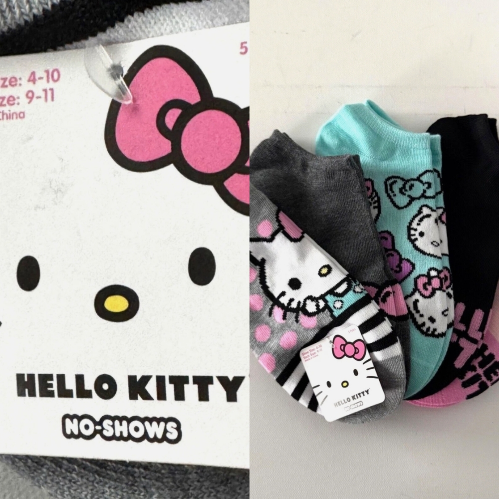 Hello Kitty Pink Gray Socks Accessories